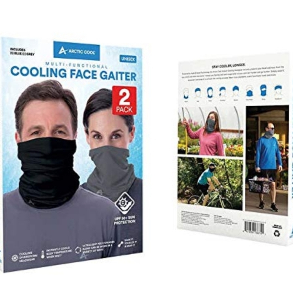 Arctic Cool Cooling Face Gaiter 2-Pack